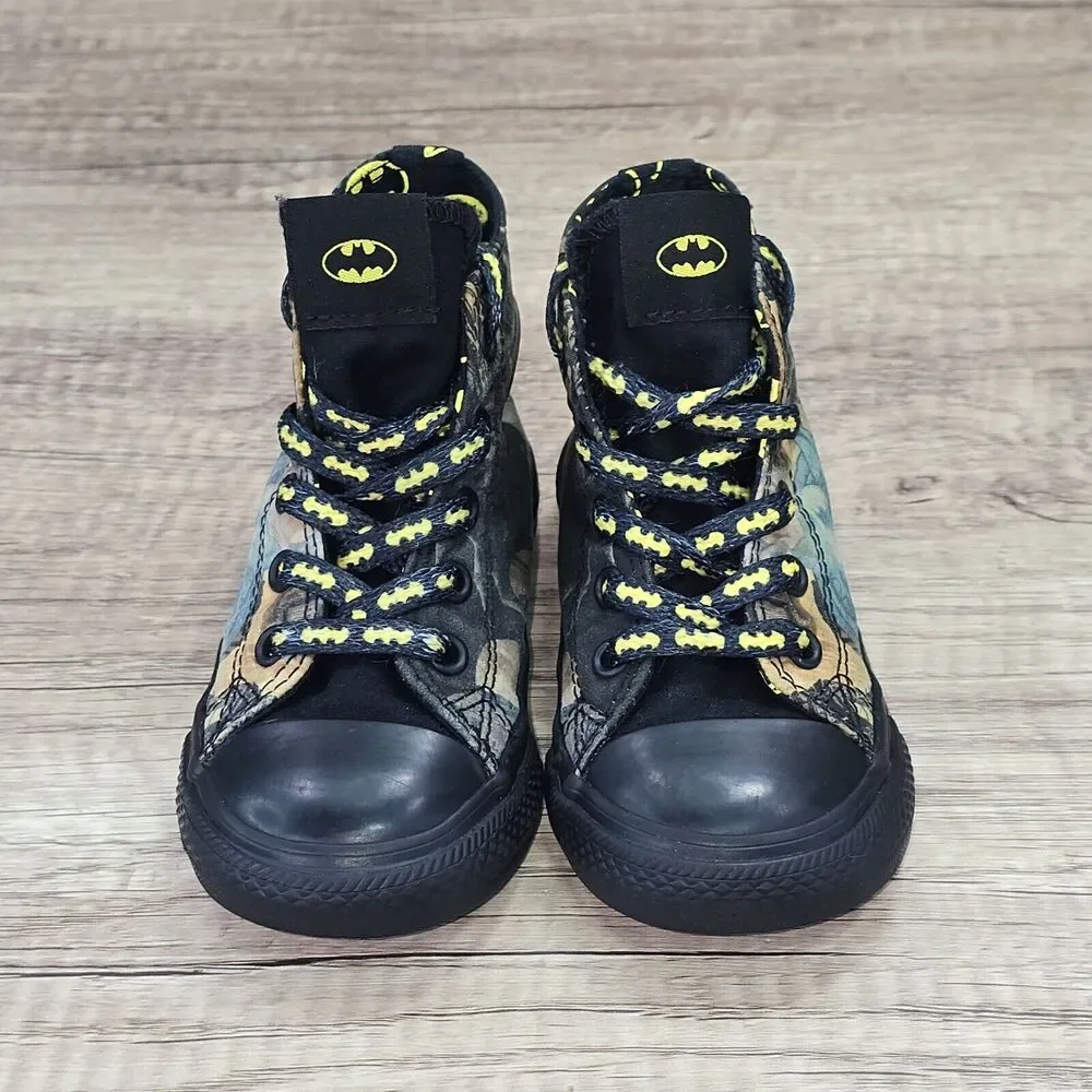 Converse Chuck Taylor All Star Batman DC Comics Toddler's Size 7 Black Sneakers
